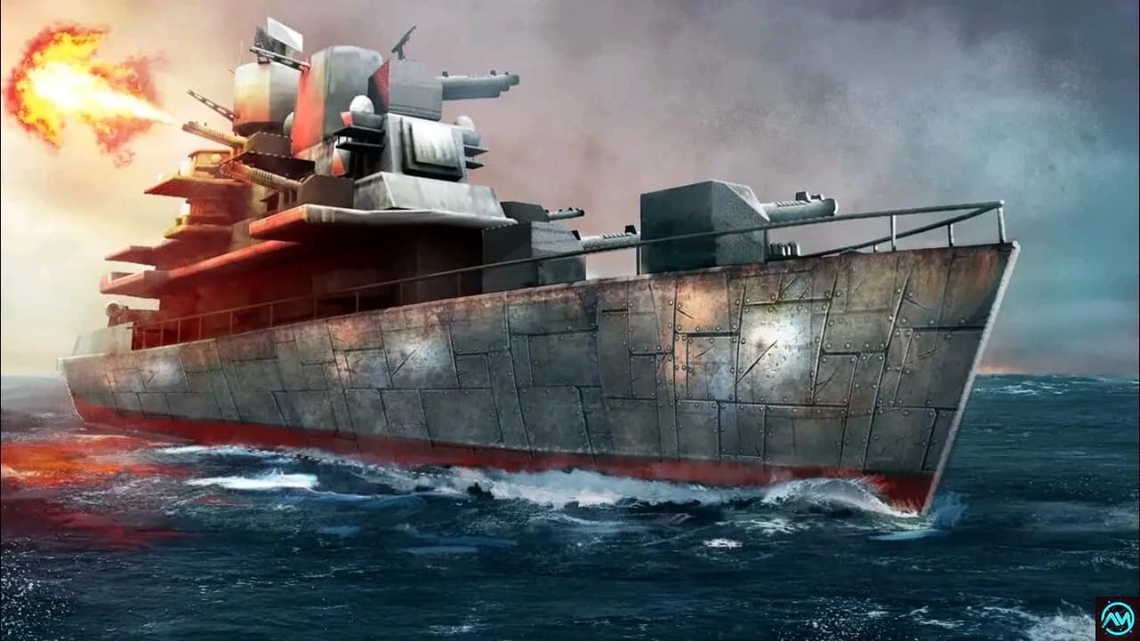 Battle ship game artwork from ArtStation