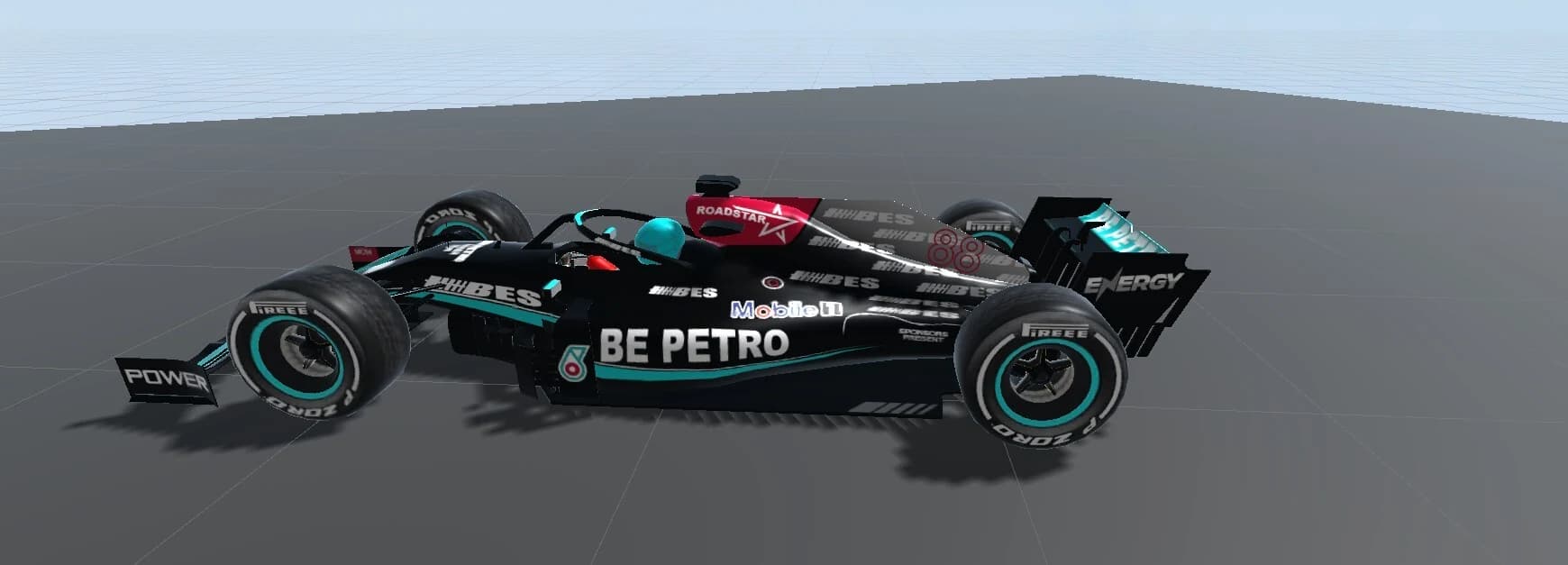 Formula 1 car game artwork from ArtStation