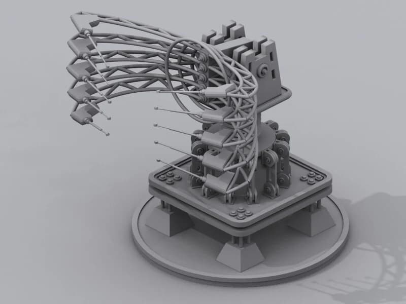Isometric sentry tower artwork from ArtStation