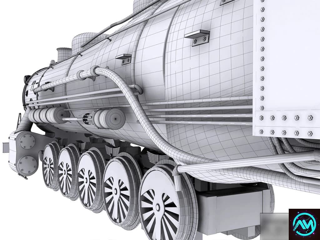 Locomotive side view from ArtStation
