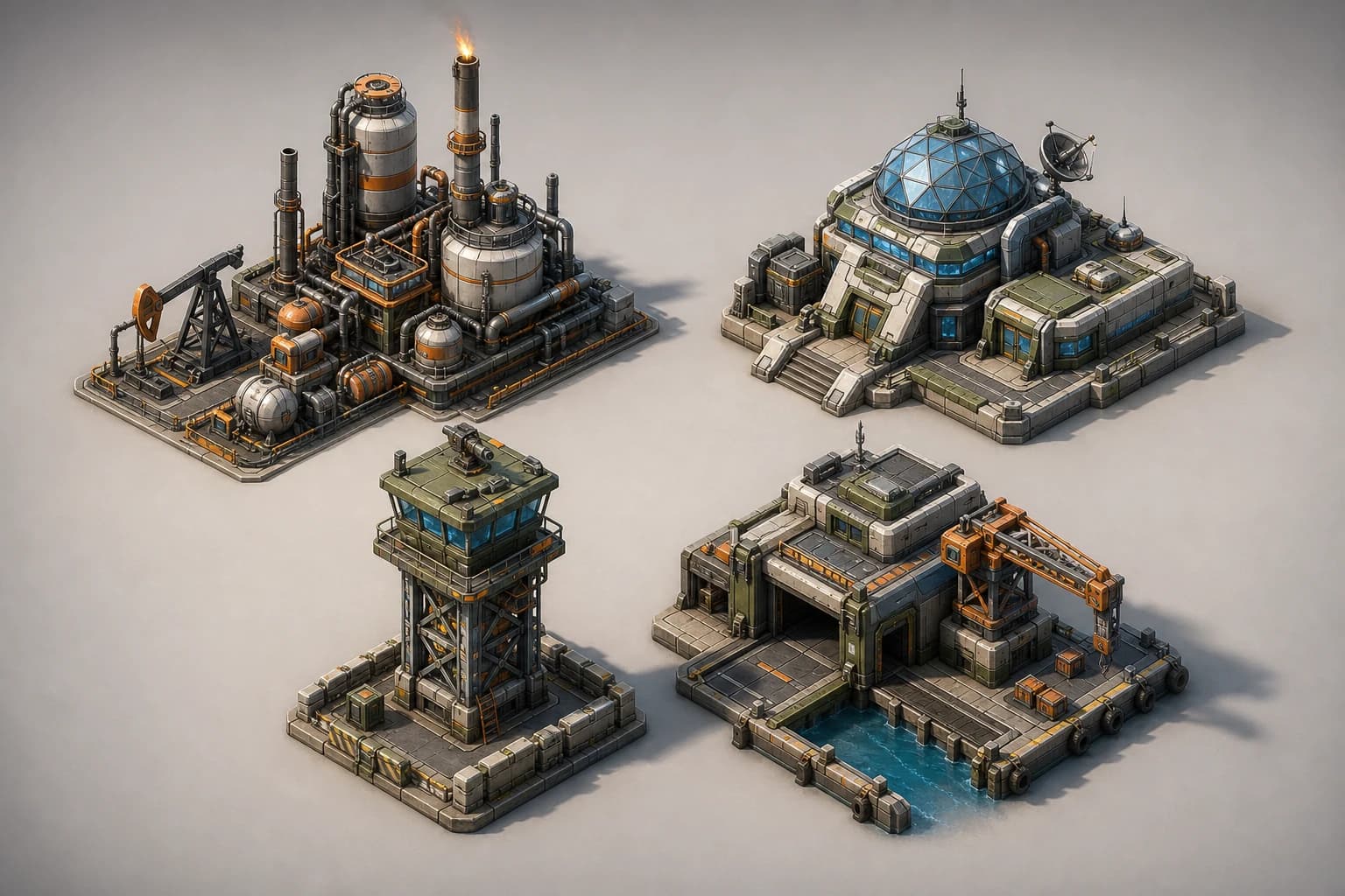 Generated industrial command assets